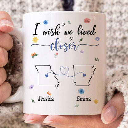 Cutie Mug For Long Distance Relationship - Customized Personalized Mug - Gift For Couple Husband Wife Family