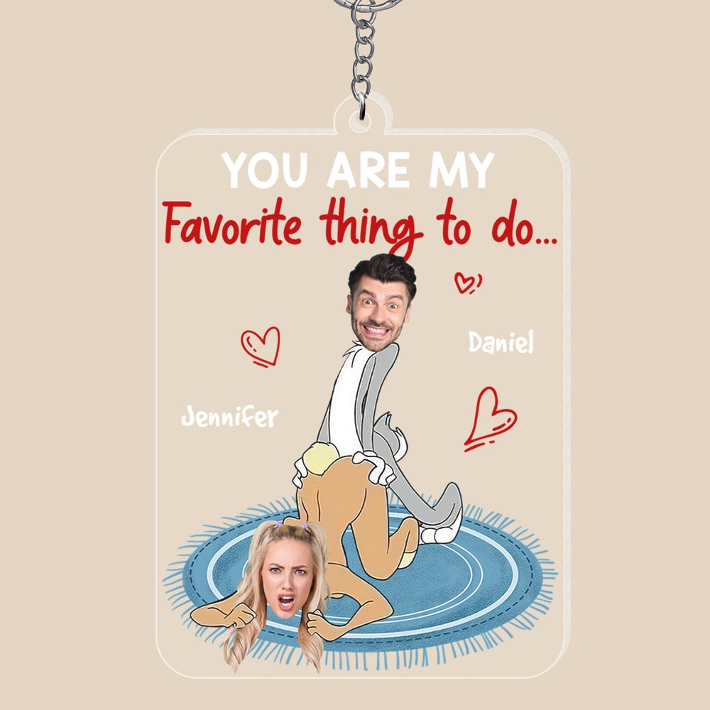 Custom Photo Gifts For Couple Keychain You Are My Favorite