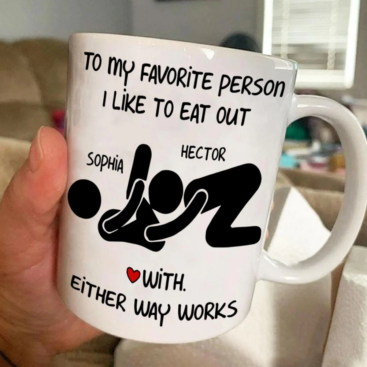 Funny Dirty Anniversary Gift For Her/ Him - Personalized Couple Mug