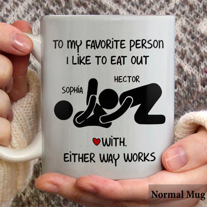 Funny Dirty Anniversary Gift For Her/ Him - Personalized Couple Mug