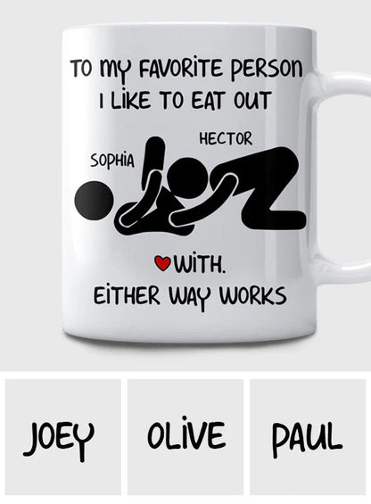 Funny Dirty Anniversary Gift For Her/ Him - Personalized Couple Mug