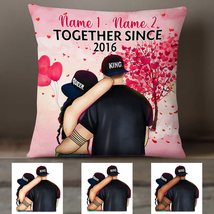 Personalized Valentine Couple Pillow