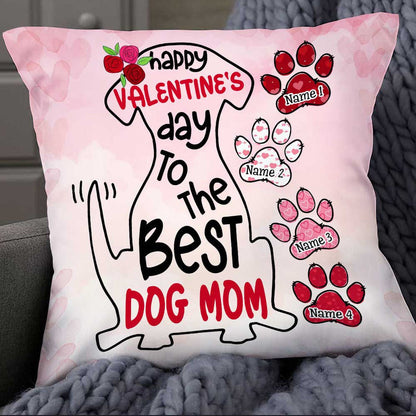 Personalized Dog Mom Valentine Pillow