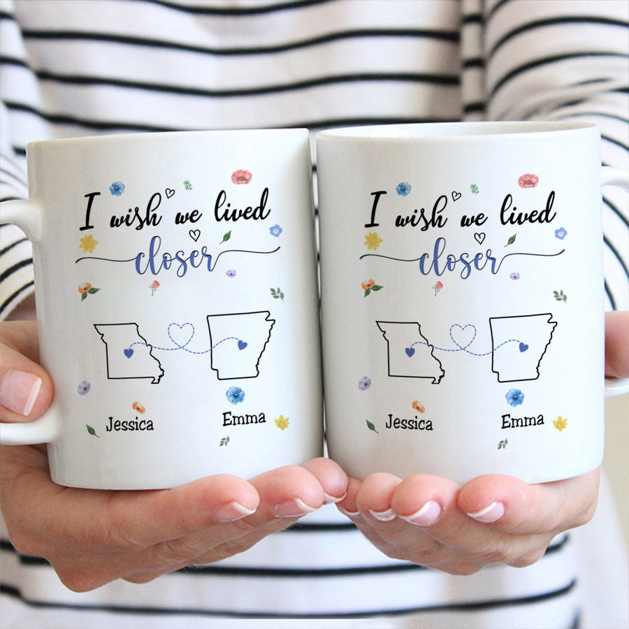 Cutie Mug For Long Distance Relationship - Customized Personalized Mug - Gift For Couple Husband Wife Family