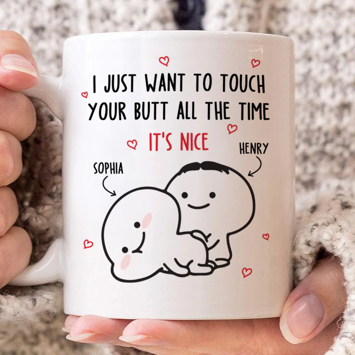 Funny And Cute Meme Mug - Customized Personalized Mug - Gift For Couples, Lovers