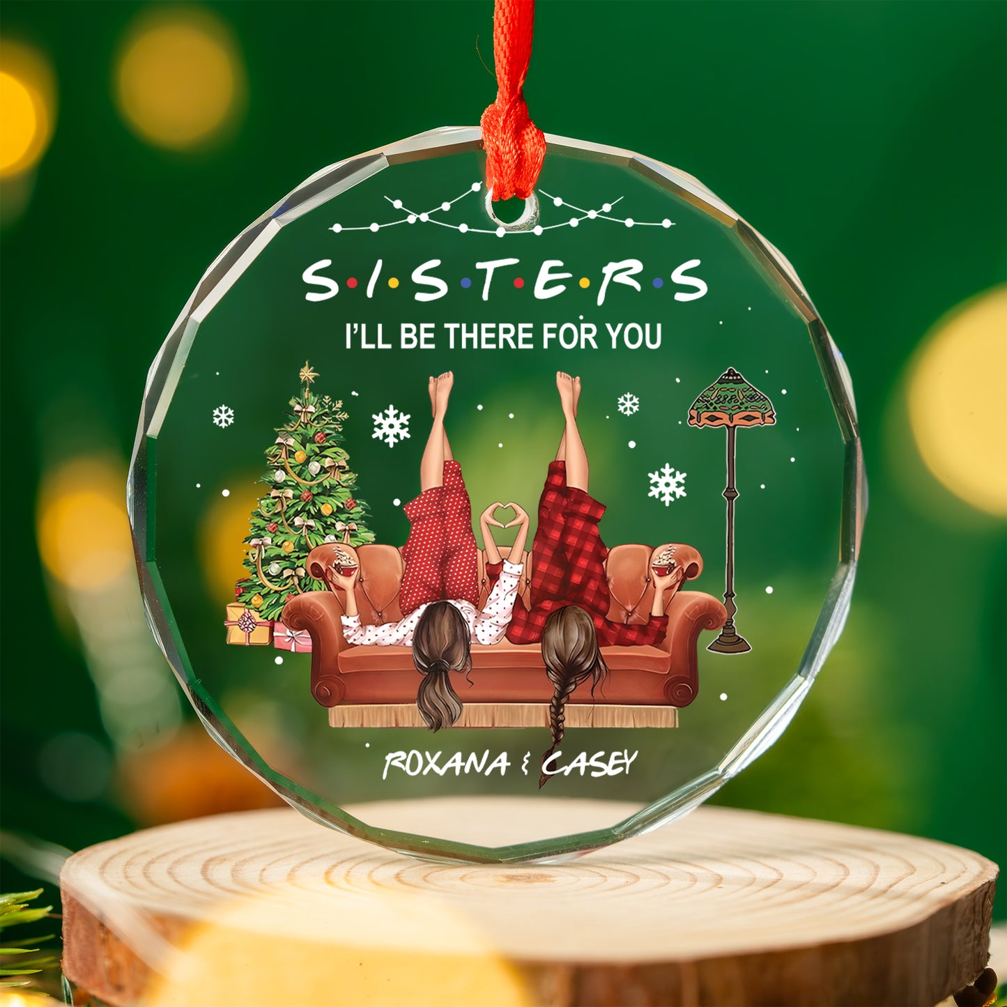 Personalized Sisters Ornament, Best Friend Christmas Ornament, Custom Best Friend Gift, Besties Christmas Gift, Bestie Ornament, Sister Gift