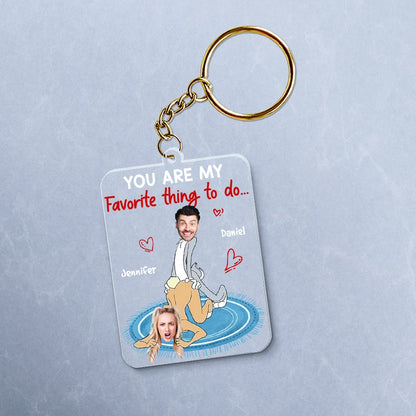 Custom Photo Gifts For Couple Keychain You Are My Favorite