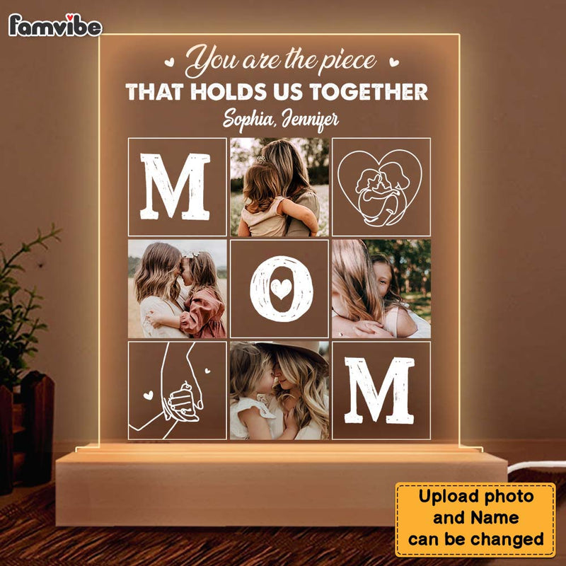 Personalized Mom You Are The Piece Plaque LED Lamp Night Light 23392