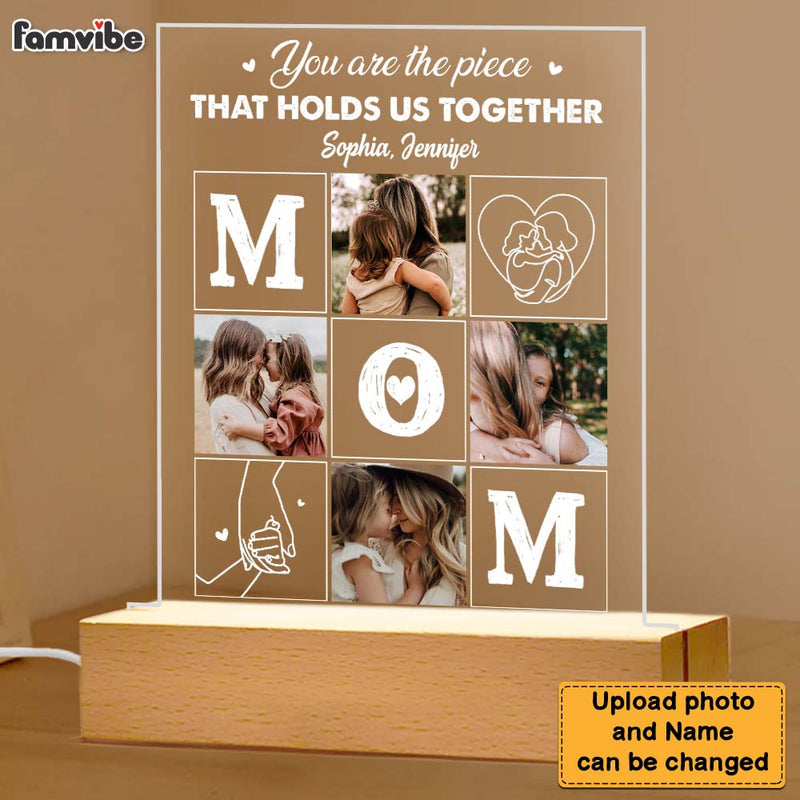 Personalized Mom You Are The Piece Plaque LED Lamp Night Light 23392