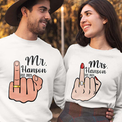 Newly Married Couple, Matching Personalized Shirts, Funny Gift For Husband, Wife