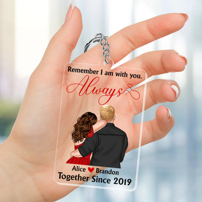 Romantic Couple, Love You Forever And Ever, Remember I Am With You, Personalized Keychain, Couple Gifts, Gifts For Couple, Gifts For Him, Gifts For Her