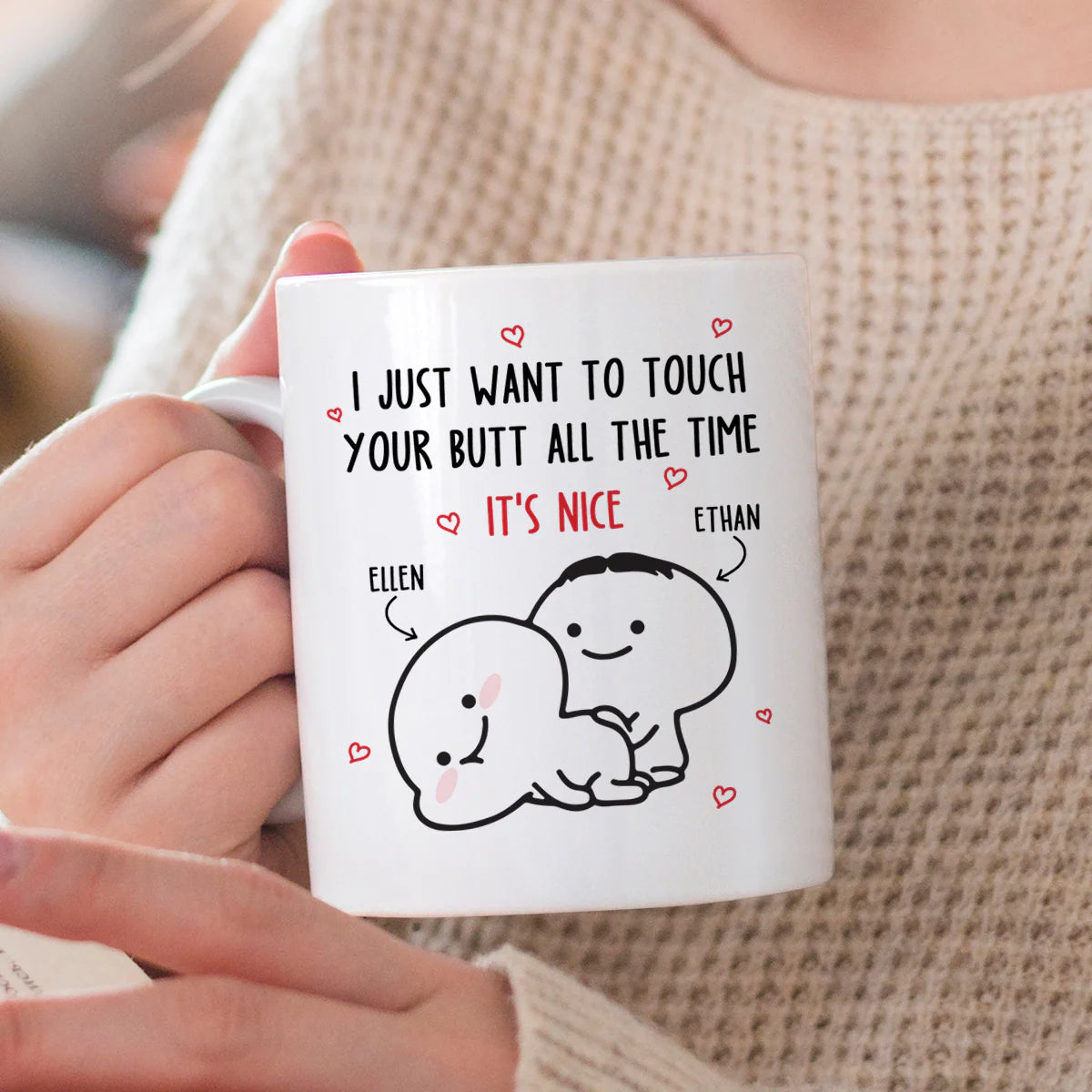 Funny And Cute Meme Mug - Customized Personalized Mug - Gift For Couples, Lovers