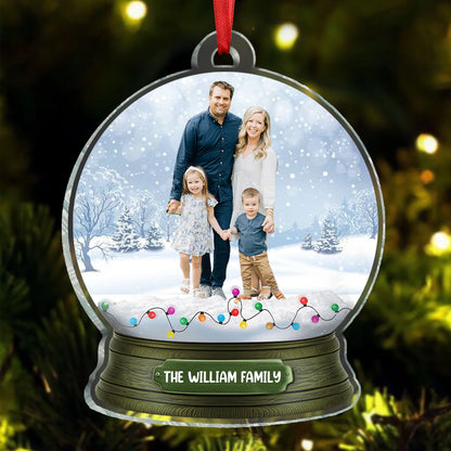 Family Custom Photo Magic Time - Christmas Gift For Family Members - Personalized Custom Shape Ornament