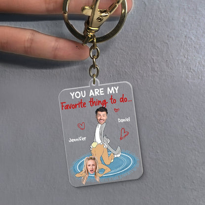 Custom Photo Gifts For Couple Keychain You Are My Favorite