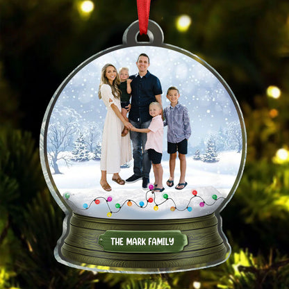 Family Custom Photo Magic Time - Christmas Gift For Family Members - Personalized Custom Shape Ornament