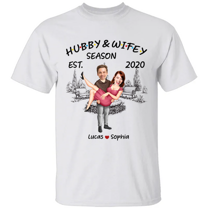 Hubby & Wifey - Personalized Photo Matching Shirt