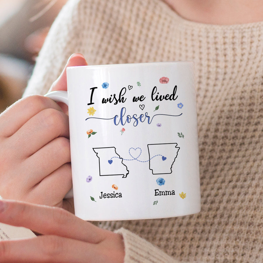 Cutie Mug For Long Distance Relationship - Customized Personalized Mug - Gift For Couple Husband Wife Family