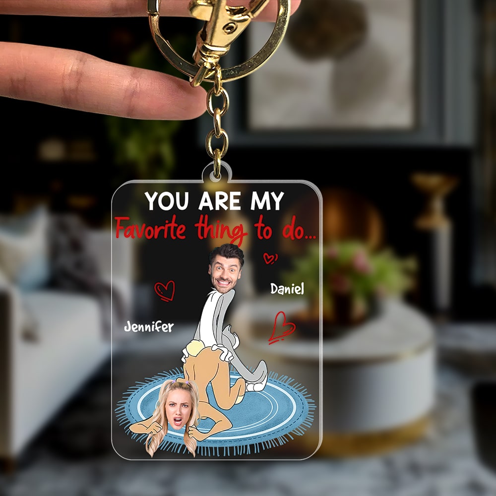 Custom Photo Gifts For Couple Keychain You Are My Favorite