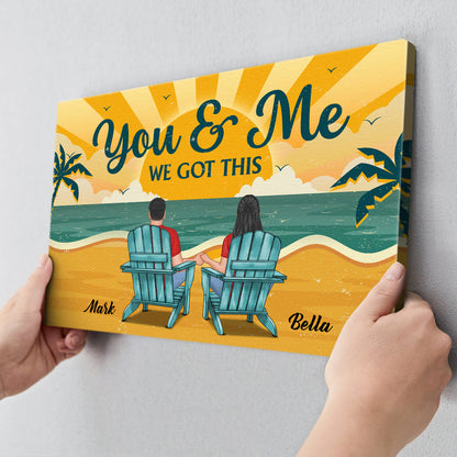 You & Me We Got This - Personalized Sunset View Canvas Prints - Special Gift For Couples, Family