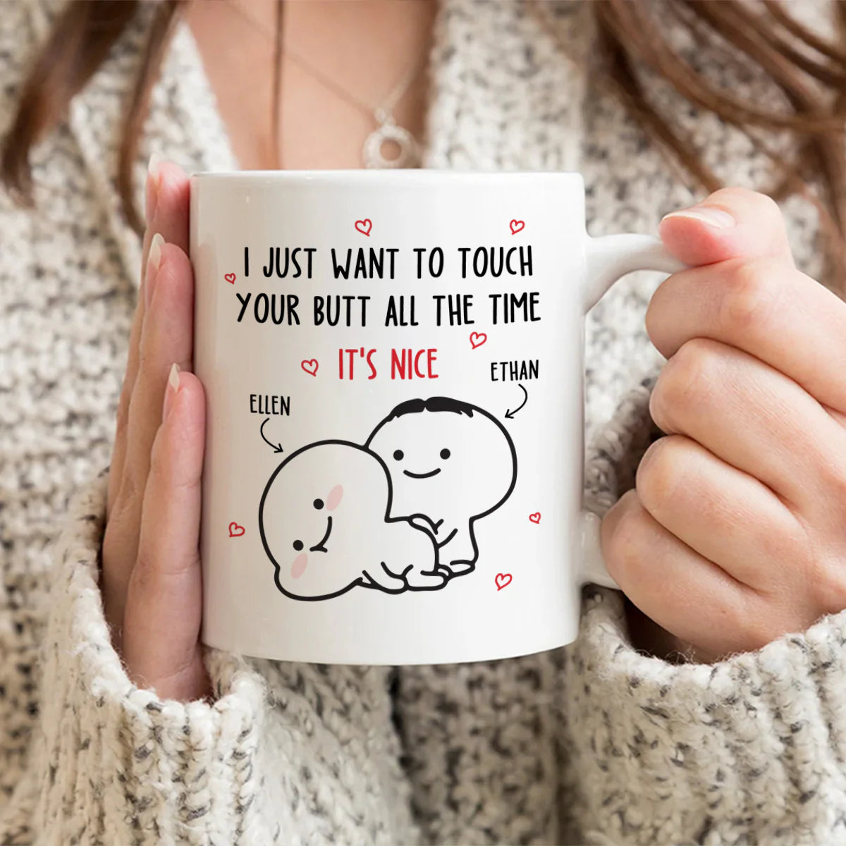 Funny And Cute Meme Mug - Customized Personalized Mug - Gift For Couples, Lovers