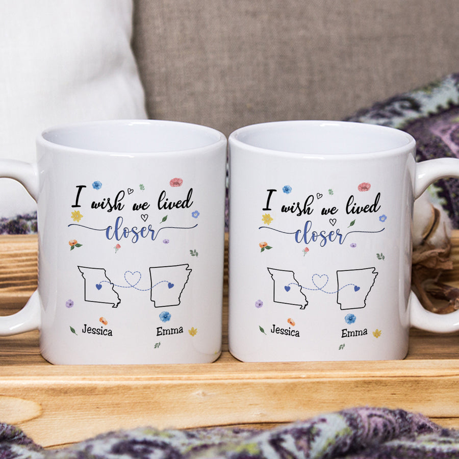 Cutie Mug For Long Distance Relationship - Customized Personalized Mug - Gift For Couple Husband Wife Family