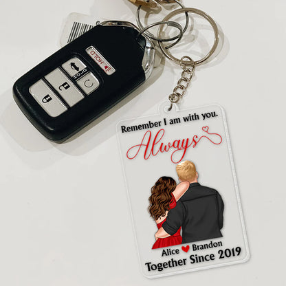 Romantic Couple, Love You Forever And Ever, Remember I Am With You, Personalized Keychain, Couple Gifts, Gifts For Couple, Gifts For Him, Gifts For Her