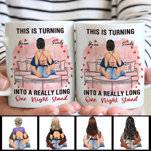 This Is Turning Into A Really Long One Night - Couple Mug - Anniversary, Birthday Gifts For Couples Personalized Custom Ceramic Mug