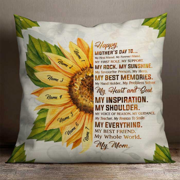 Happy Mother's Day To My Whole World - Gift For Mother's Day, Personalized Pillow