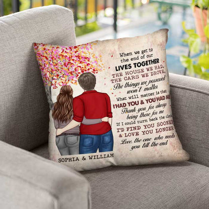 I Wish I'd Find You Sooner And Love You Longer - Gift For Couples, Personalized Pillow