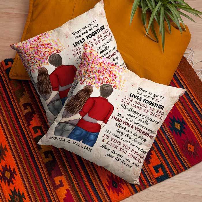 I Wish I'd Find You Sooner And Love You Longer - Gift For Couples, Personalized Pillow