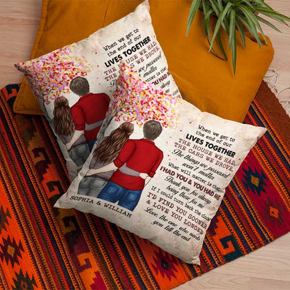 I Wish I'd Find You Sooner And Love You Longer - Gift For Couples, Personalized Pillow