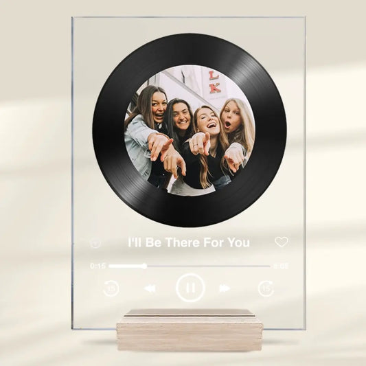 Custom Photo I'll Be There For You - Bestie Personalized Custom Rectangle Shaped Acrylic Plaque - Gift For Best Friends, BFF Gift, Sisters