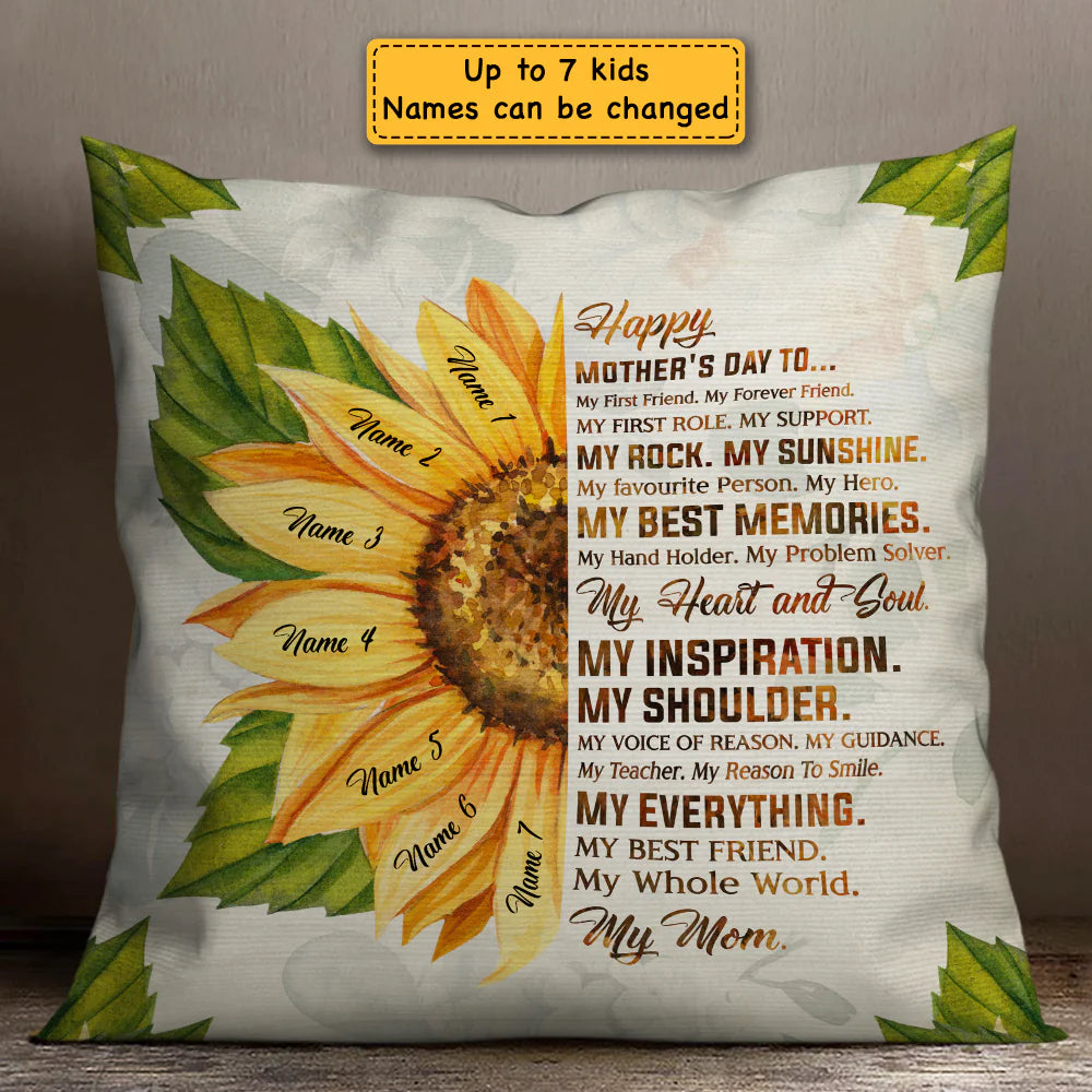 Happy Mother's Day To My Whole World - Gift For Mother's Day, Personalized Pillow