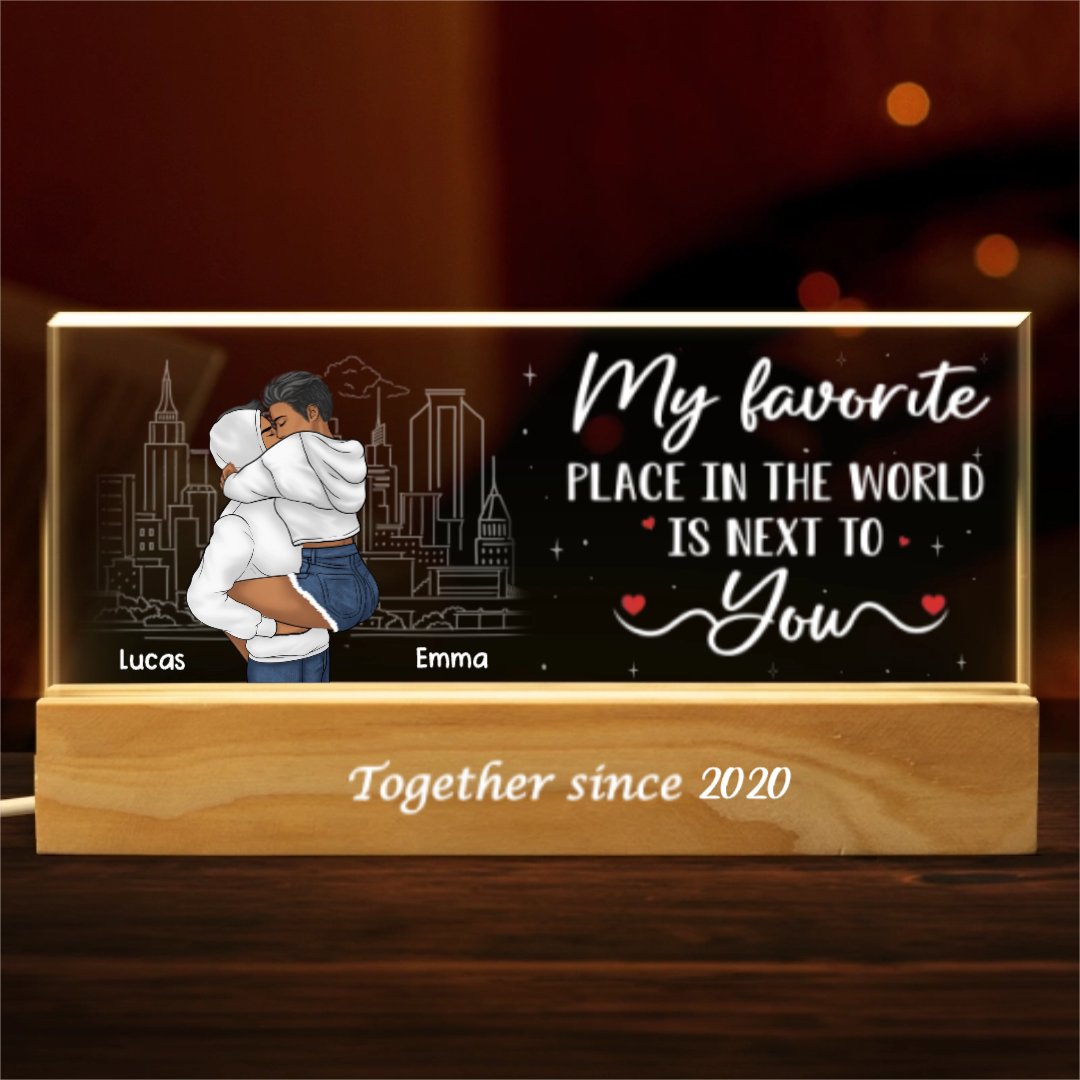 The Best Things In Life Are Better With You - Couple Personalized Custom Acrylic Letters 3D LED Night Light - Gift For Husband Wife, Anniversary