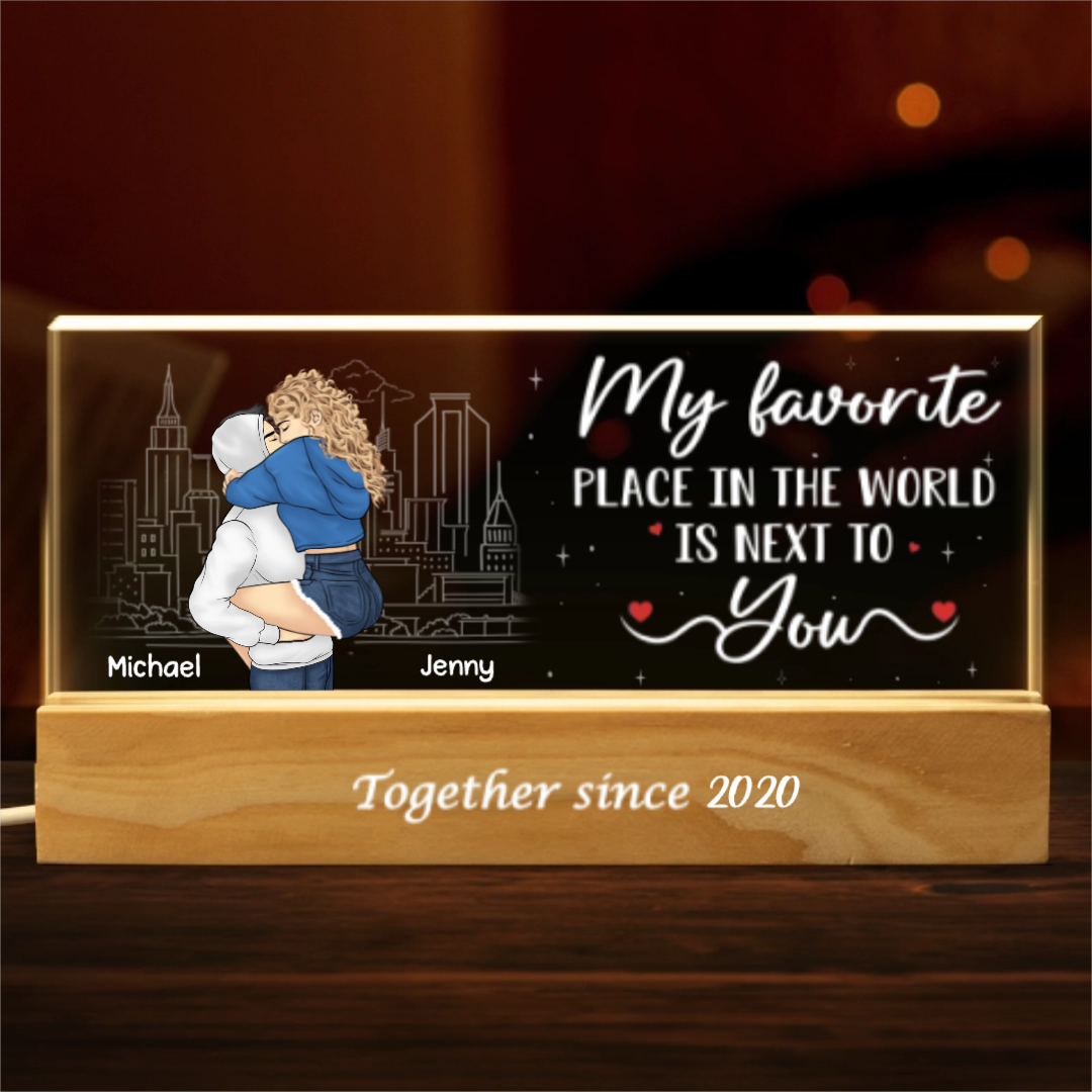 The Best Things In Life Are Better With You - Couple Personalized Custom Acrylic Letters 3D LED Night Light - Gift For Husband Wife, Anniversary