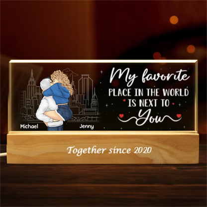 The Best Things In Life Are Better With You - Couple Personalized Custom Acrylic Letters 3D LED Night Light - Gift For Husband Wife, Anniversary