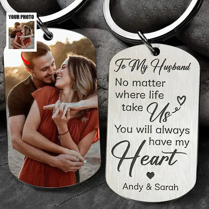 Couples - No Matter Where Life Take Us - Personalized Keychain