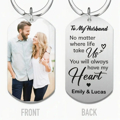 Couples - No Matter Where Life Take Us - Personalized Keychain