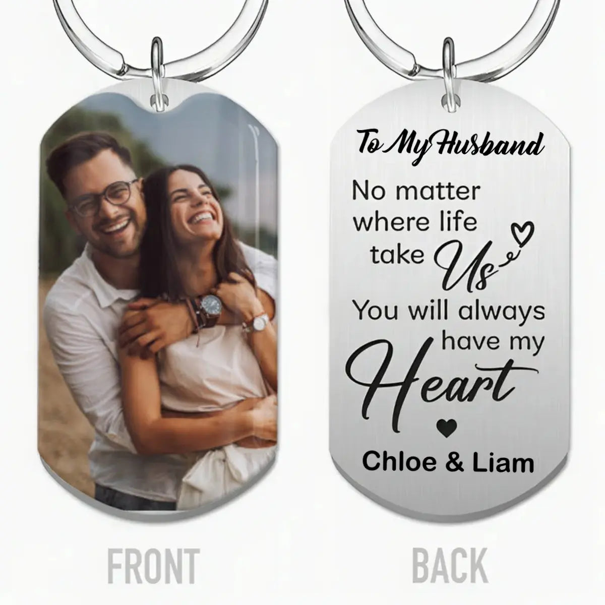 Couples - No Matter Where Life Take Us - Personalized Keychain