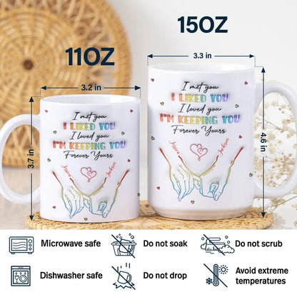 Love Knows No Gender Couples - 3D Inflated Effect Printed Mug, Personalized White Edge-to-Edge Mug