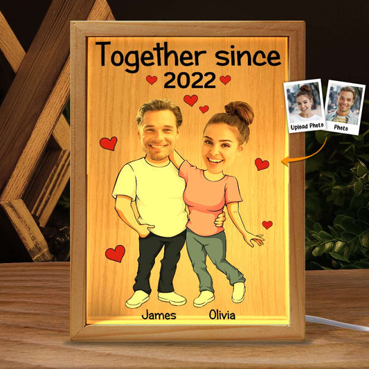 Face Couple Together - Personalized Photo Frame Light Box