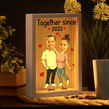 Face Couple Together - Personalized Photo Frame Light Box