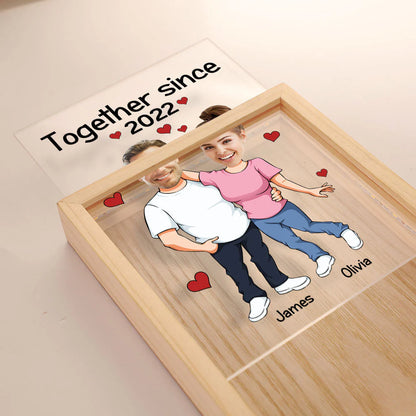 Face Couple Together - Personalized Photo Frame Light Box