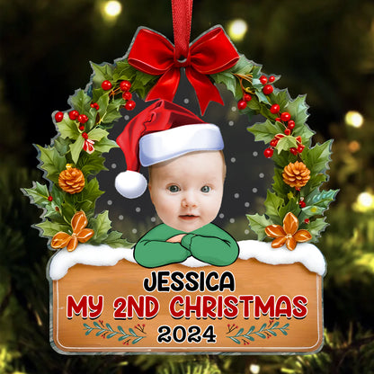 My 1st Christmas - Personalized Babys Photo First Christmas Custom Shape Ornament