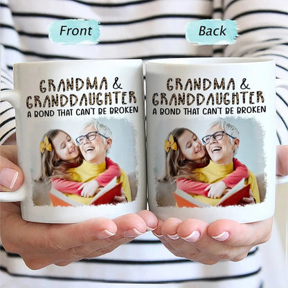 Mother - Custom Photo Mother & Daughter A Bond That Can't Be Broken - Personalized Mug