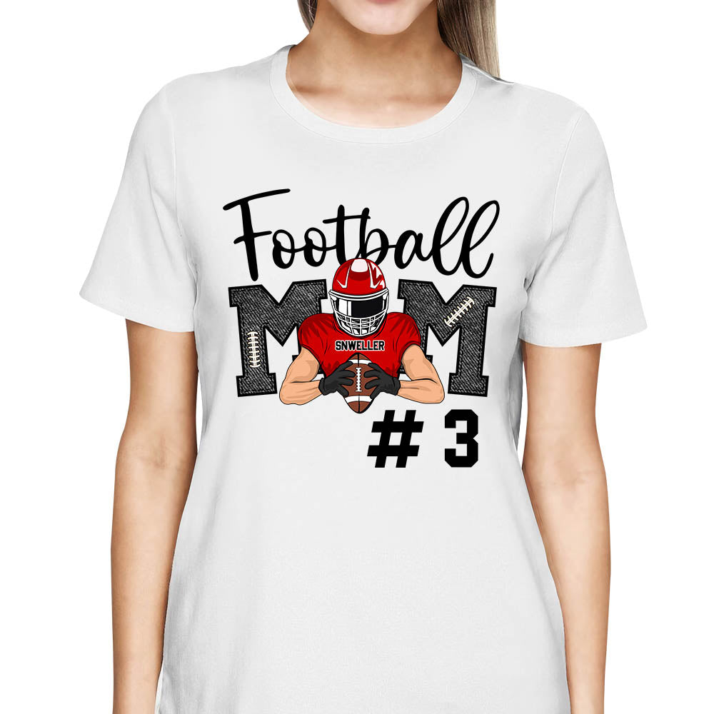 American Football Mom Team Shirt - Personalized Football Mom Shirts