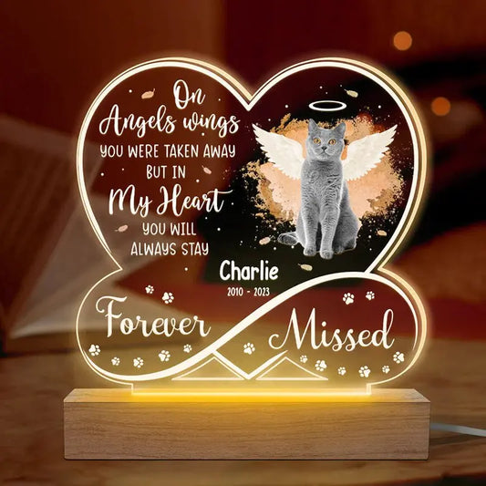 Will Always Stay Forever Missed - Personalized Shaped 3D LED Light Acrylic