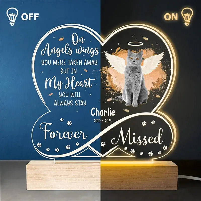 Will Always Stay Forever Missed - Personalized Shaped 3D LED Light Acrylic