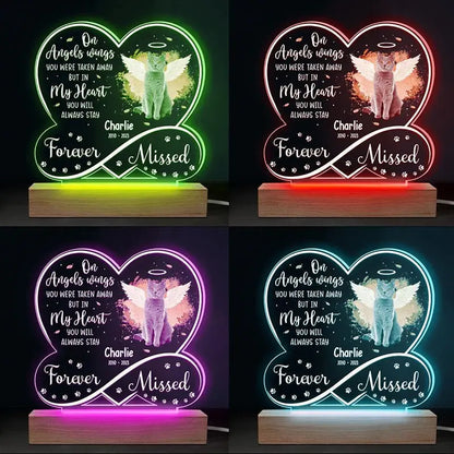 Will Always Stay Forever Missed - Personalized Shaped 3D LED Light Acrylic