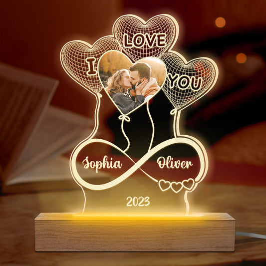 Custom Photo To My Beautiful Soulmate - Couple Personalized Custom Shaped 3D LED Light - Gift For Husband Wife, Anniversary